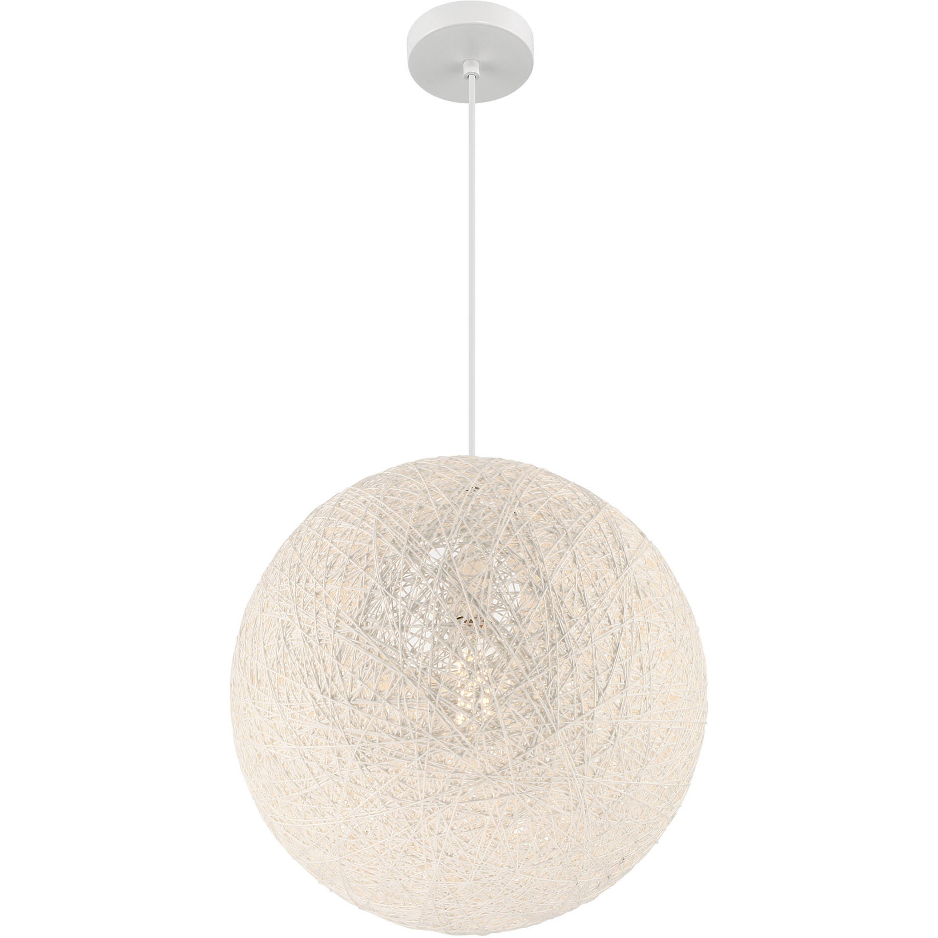 Entwined 1 Light 16 inch Matte White Pendant Ceiling Light